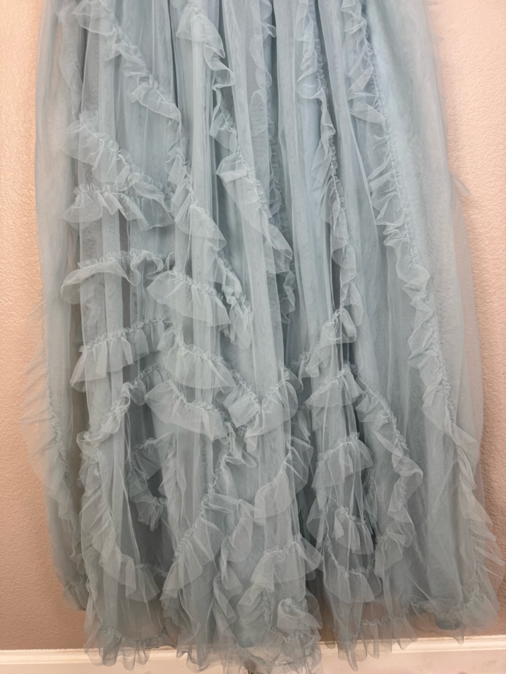 Jessakae Isla Maxi Dress Tulle size XL Dusty Blue NEW $175 - Picture 10 of 16